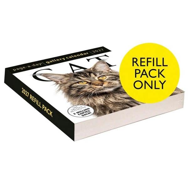 Cat Gallery Refill Pack 2027, Desk Calendars, Day To View, Cats, Gift