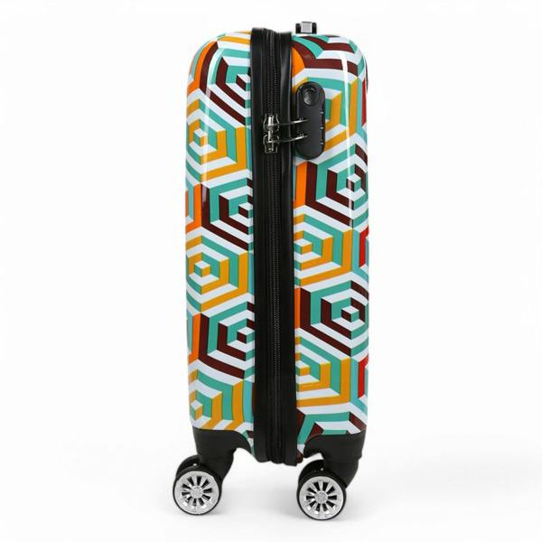 Snowball Hard Shell Printed Cabin 55 x 36 x 20 cm PP Suitcase Luggage Suitable for Easyjet, Ryanair