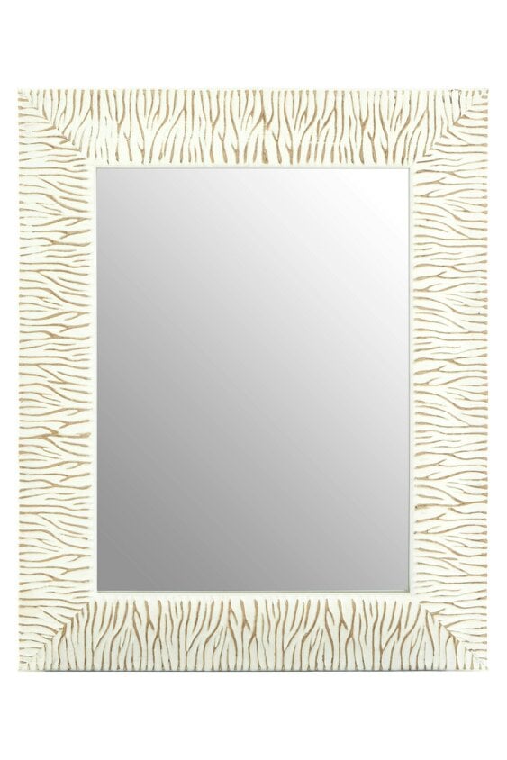 Interiors by Premier Zelma Antique White And Brush Gold Wall Mirror