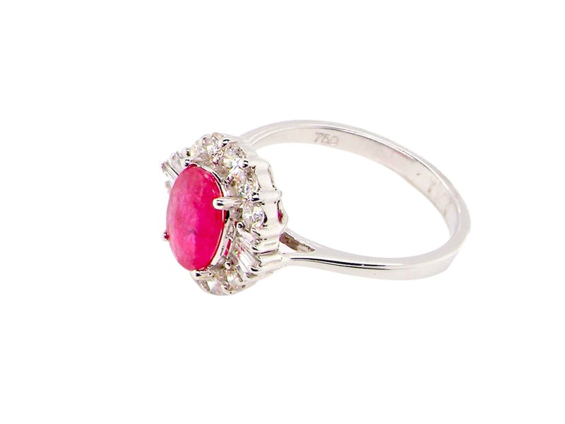 Vintage Tom A ruby and diamond cluster ring