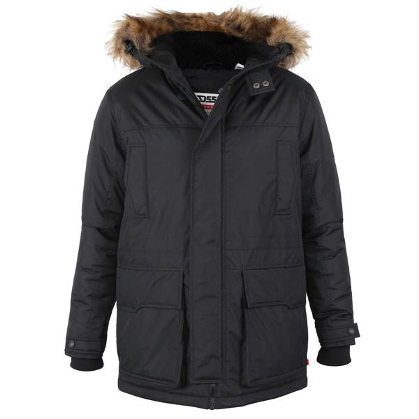 Duke Mens D555 Lovett Kingsize Parka - Black
