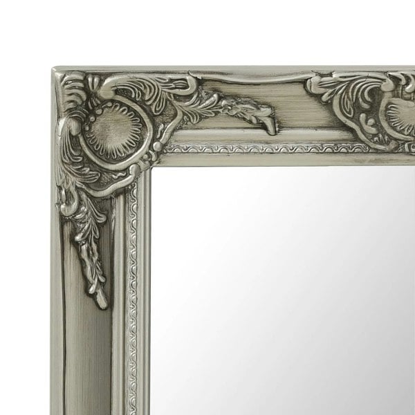 Berkfield Wall Mirror Baroque Style 50x40 cm Silver