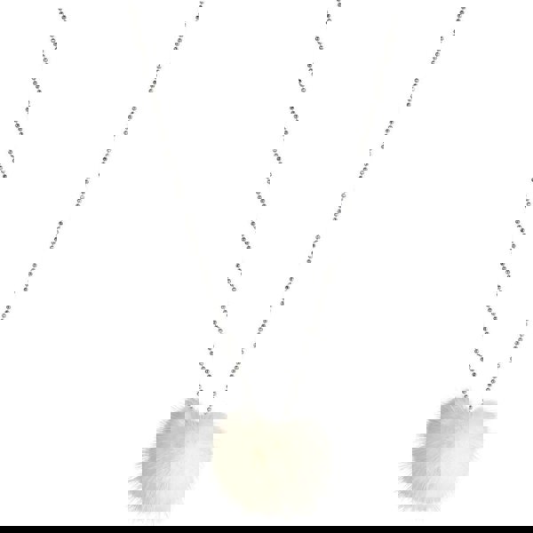 Pom Pom Necklace White