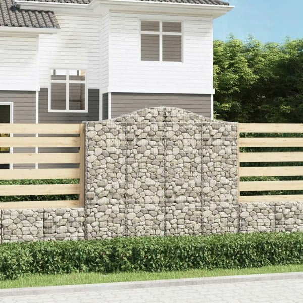 Berkfield Arched Gabion Basket 200x30x180/200 cm Galvanised Iron