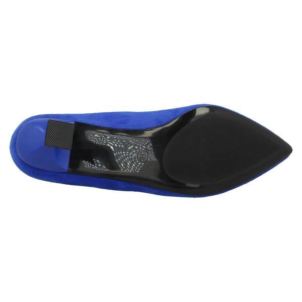 Anne Michelle Ladies Anne Michelle Microfibre 6cm Heeled Court Shoes F90124