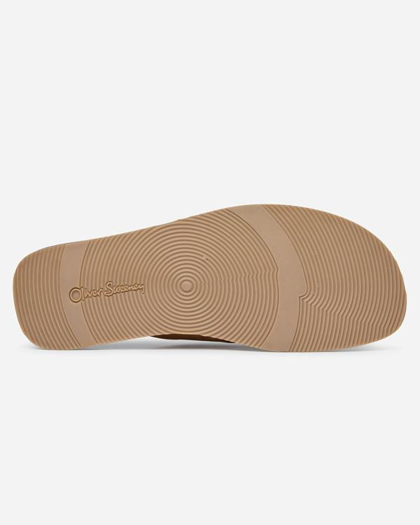 Oliver Sweeney Chesil Nubuck Mens Sandals - Tan | CHO | Designer Mens Sandals