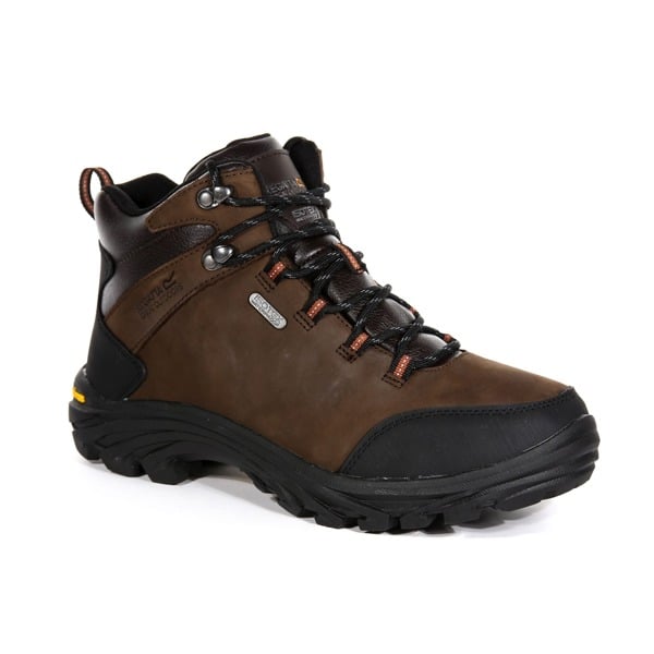 Regatta Great Outdoors Mens Burrell Leather Hiking Boots - Fawn Brown