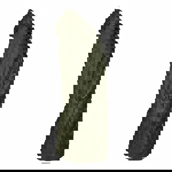 Leather Company Women's Leather Peacoat Hooded Parka Jacket Navy Blue Brown