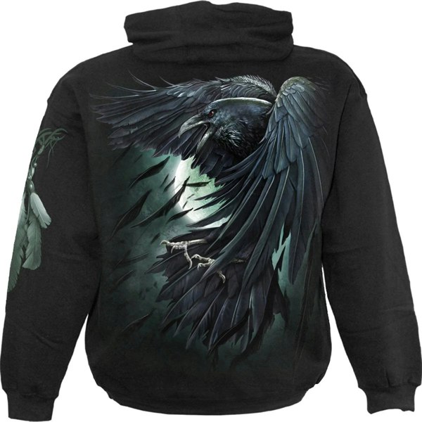 Spiral Direct Unisex Adult Shadow Raven Hoodie - Black