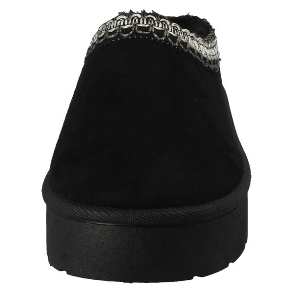 Spot On Ladies Spot On Wide Fit Stitch Pattern Slipper Shoes F4470