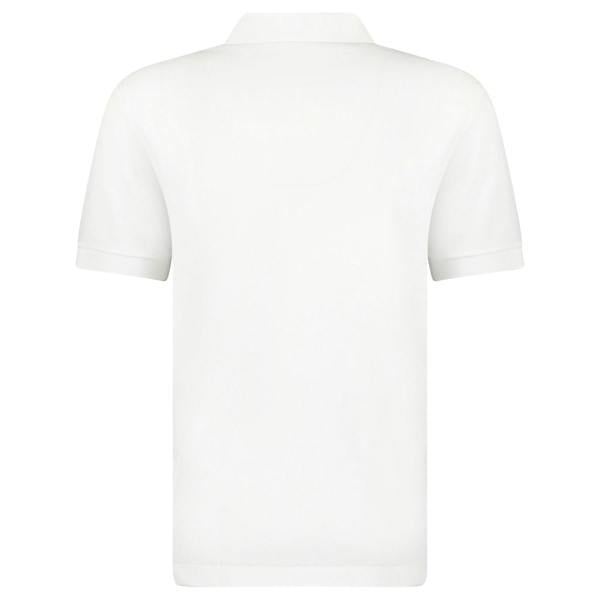 Burberry ‘Hartford’ Zip Check Polo White - chancefashionco