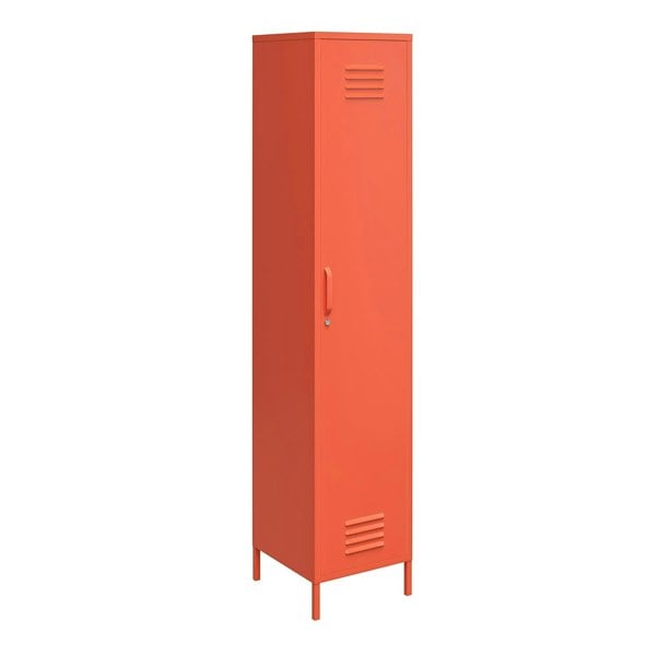 Dorel Home Cache Single Metal Locker with Storage Orange