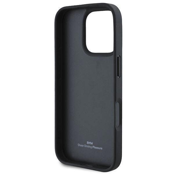 BMW Leather Hot Stamp Case for iPhone 16 Pro Max 6.9" Black - BMHCP16XSLLBK
