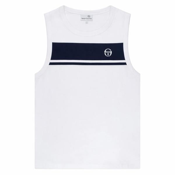 Sergio Tacchini Damarindo Vest White/Maritime Blue