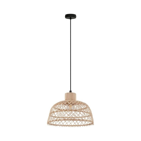 Hanging Ceiling Pendant Light Wicker Wood 1 x 40W E27 Hallway Feature Lamp Loops