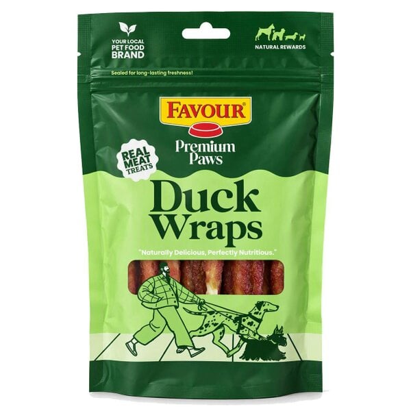 Favour Premium Paws Duck Wraps Dog Treats 100g