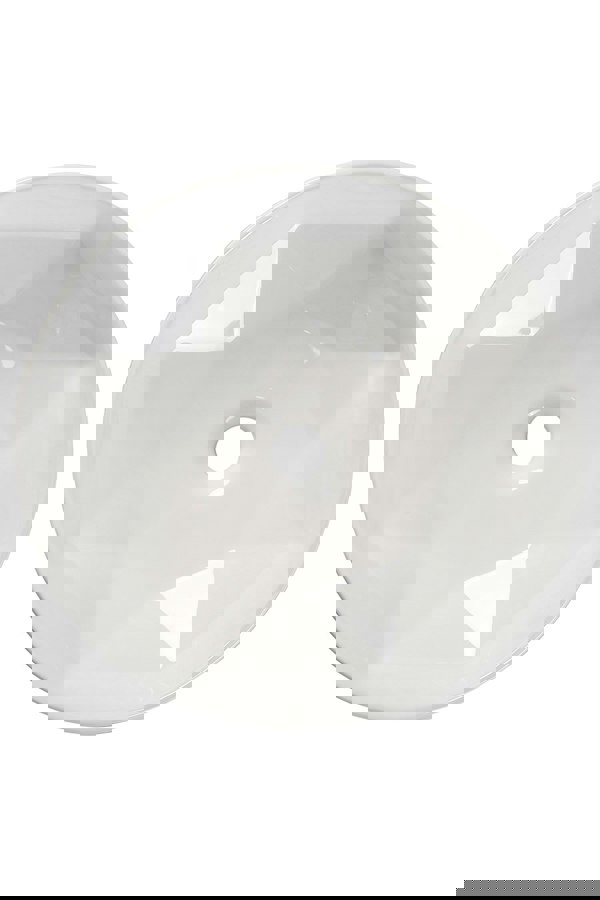 Living and Home Round White Bathroom Countertop Vanity Vessel Basin