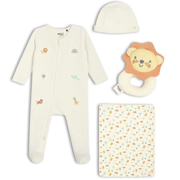 Mini Cuddles Baby Unisex 4pc Luxury Gift Set, Multicolour