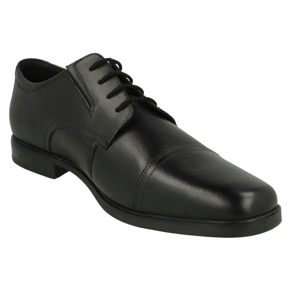 Clarks Mens Clarks Toe Cap Detailed Smart Shoes Howard Cap