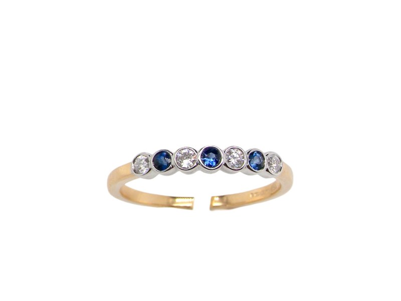 Sapphire and Diamond Eternity Ring