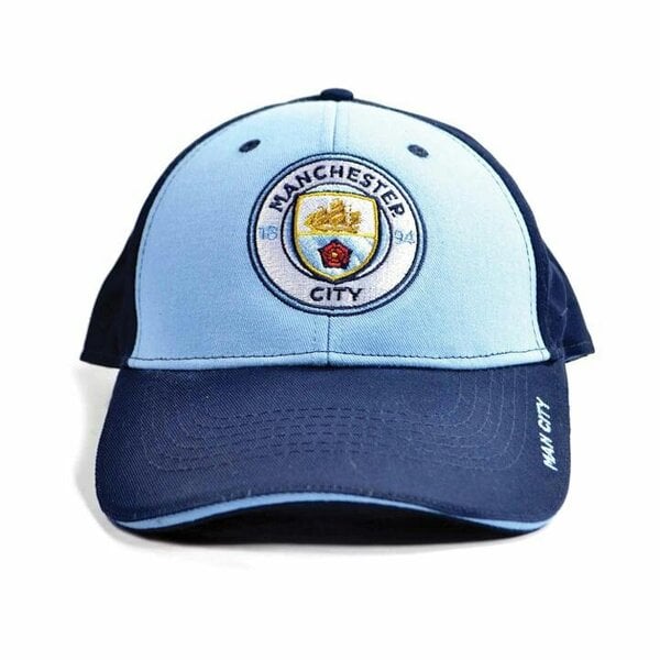 Manchester City FC Sky Blue & Navy Baseball Cap, Clothing Accessories, Sports, Gift