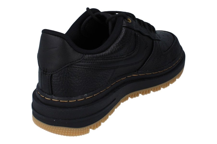 Nike Air Force 1 Luxe Mens Trainers Db4109  001 - Black Bucktan Gum Yellow 001 - Photo 2
