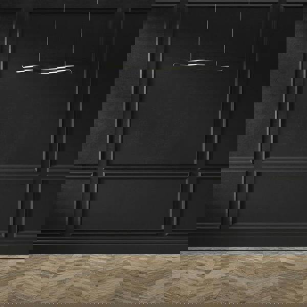 Milagro Swirl LED Pendant Lamp 90cm Stylish Black Alloy