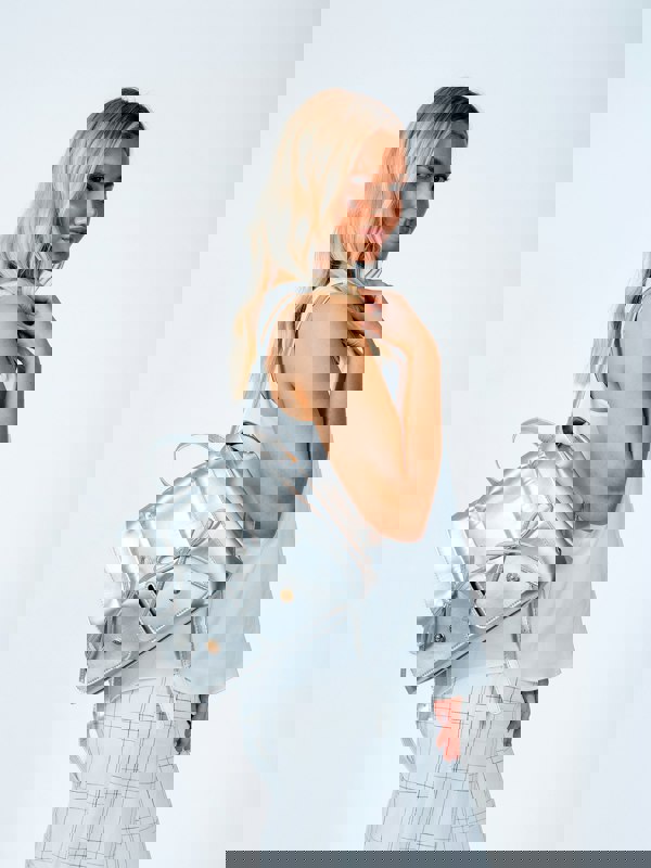 SVNX Bow Backpack in Silver