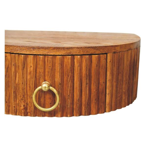 Artisan Furniture Solid Wood Ring Pull Wall Nightstand