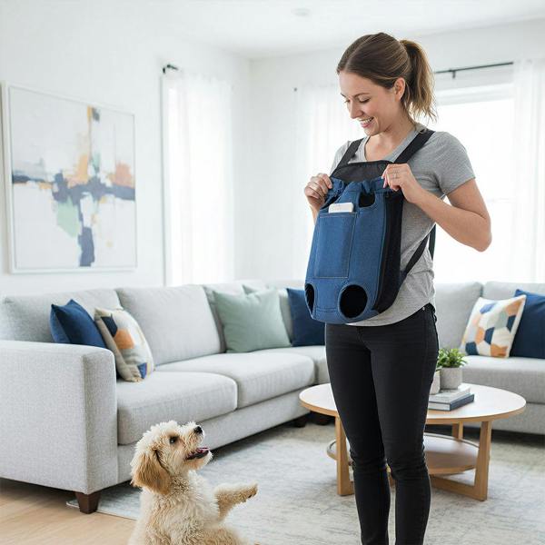 Anywags Anypet Pet Carrier Small Denim Blue Denim Backpack for Outdoor Travel With Front Pocket for Small Size Pets