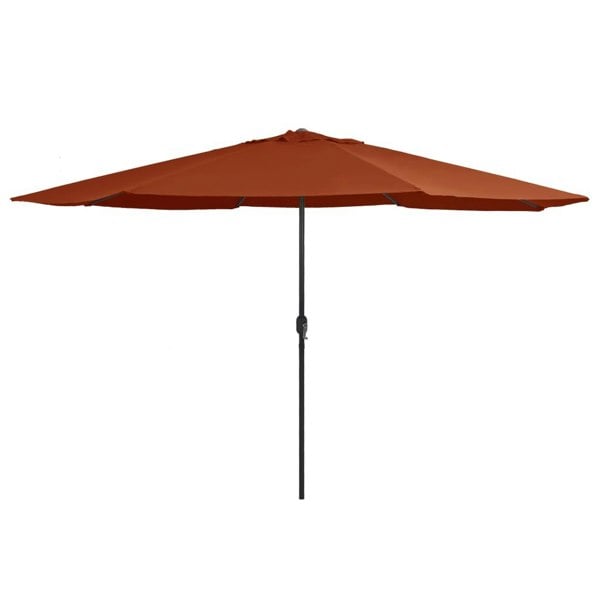 Berkfield Outdoor Parasol with Metal Pole 400 cm Terracotta