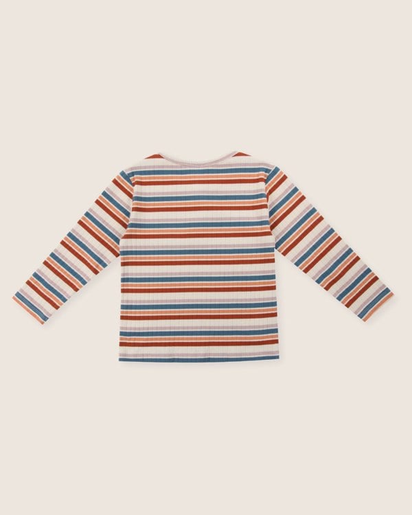 Multicolour Retro Stripe Print Top - image 5
