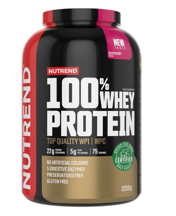 Nutrend 100% Whey Protein, Raspberry - 2250g
