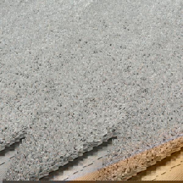 Livabliss Moda Shag-Solid Color Light Grey Plush Soft Pile Rug