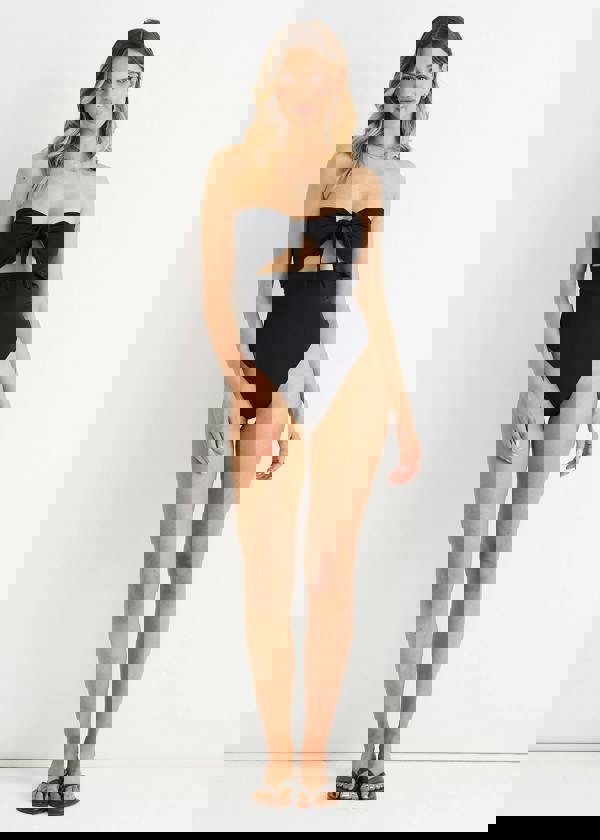 Gini London Front Tie Bandeau Swimsuit