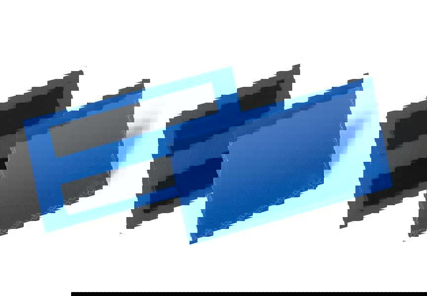 Durable Magnetic Ticket Holder Document Pockets | 50 Pack | 100 x 38mm | Blue