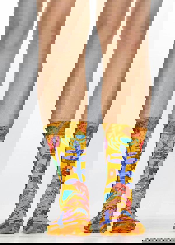 Jemsox FLOWER LINE I Ladies Novelty Gift Socks