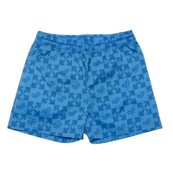 Off White Boys Monogram Beach Boxer Shorts - Blue