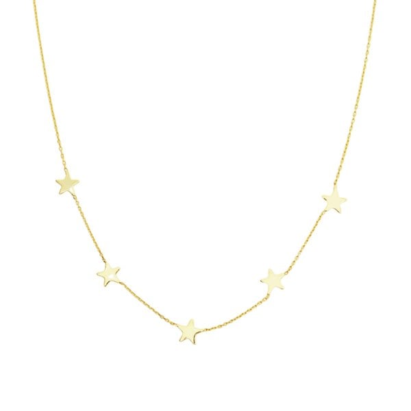 Spero London Star Station Necklace Sterling Silver