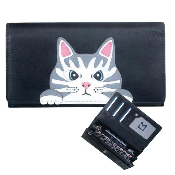 Mala Leather Vinny & Victor Cat Matinee Purse