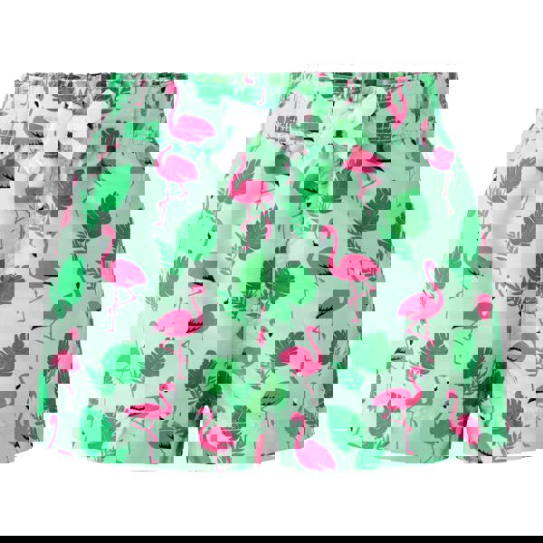 Rachel Riley Green Flamingo Swimshorts