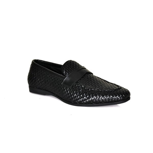 Lorenzo Woven Loafers - Black