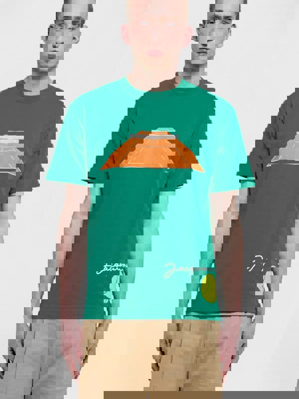 Jacquemus Le T-Shirt Tennis Print Tennis Green - Supplied FashionJACQUEMUS