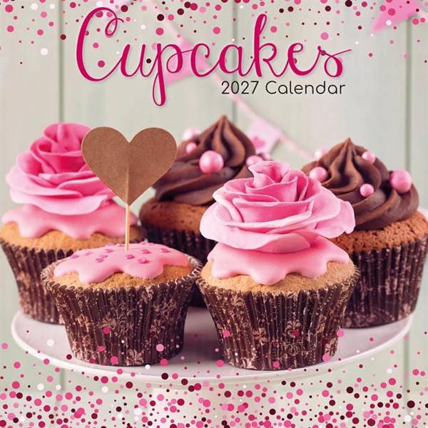 Cupcakes Calendar 2027, Wall Calendars, Month To View, Lifestyle, Gift