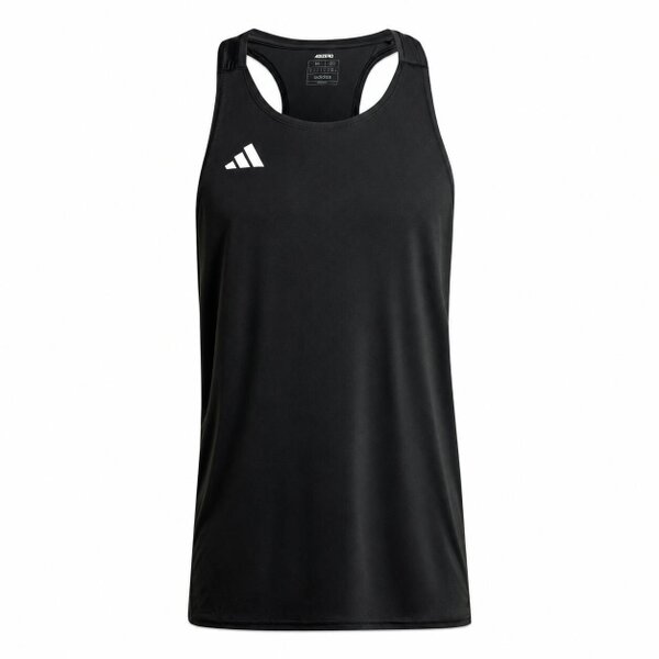 Adidas Adizero Essentials Mens Running Singlet Vest Black IM8586