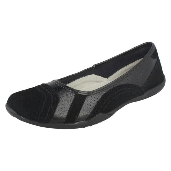 Down to Earth Ladies Down To Earth Flat Ballerina Shoes