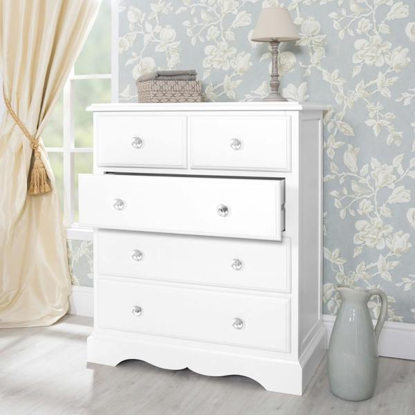 Statement Furniture Romance 2 Over 3 Chest of Drawers with Crystal Handles