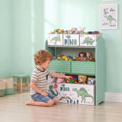 AIYAPLAY Toy Storage Organiser Kids Toy Storage Rack with Storage Bins