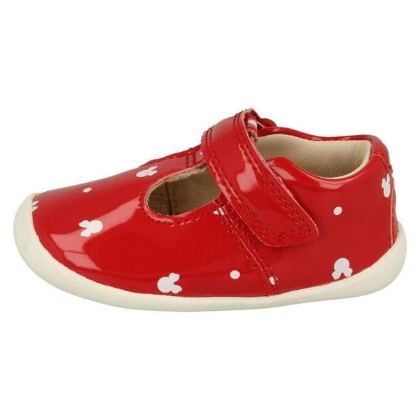 Clarks Girls Clarks Disney Detailed T-Bar Shoes Roamer Polka