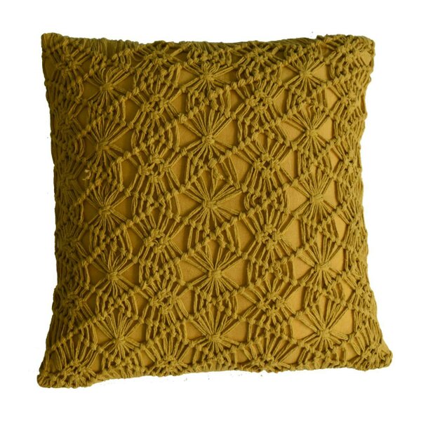 Wyld Haus Set of 2 Hautvillers Mustard Hanwoven Cushion Covers